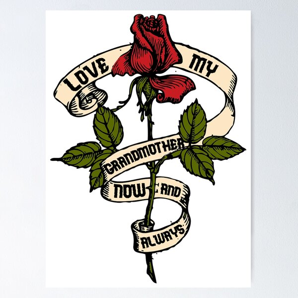 Artikelvorschau, Sentimentales Design im Tattoo-Stil zum Muttertag entworfen und verkauft von KathteeDesign.