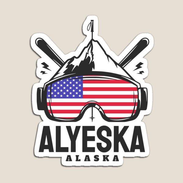 Artikel-Vorschau von Skigebiet Alyeska Alaska USA Skifahren Souvenir, designt und verkauft von JackCurtis1991.
