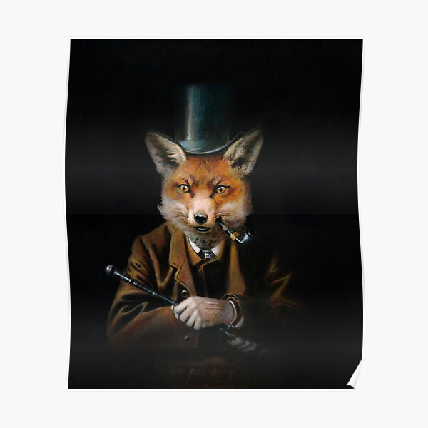 Dapper Victorian Fox Poster