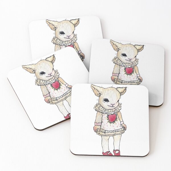 Item preview, Lamb head on doll body watercolor designed and sold by kittychi.