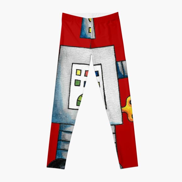 Robot (Red Background) Leggings