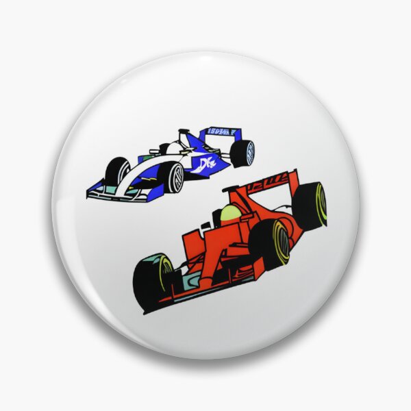 Aperçu de l'œuvre Voitures de Formule 1 bleues et rouges simplifiées créée et vendue par EngineerCreates.
