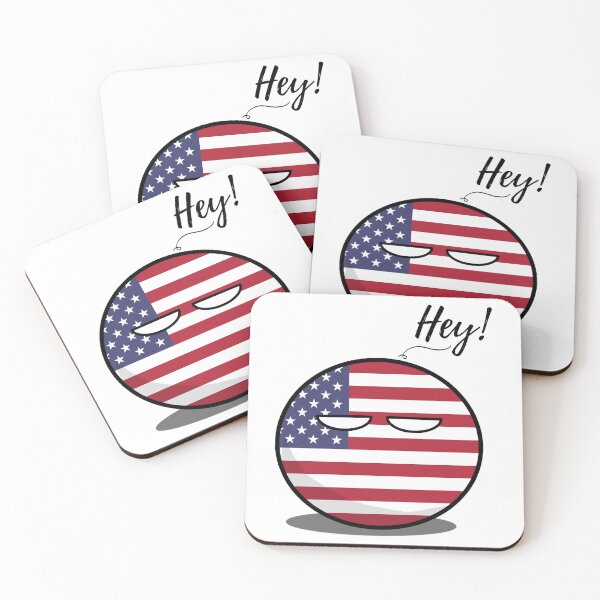 Item preview, USAball countryball says Hey!  designed and sold by BDProcess.