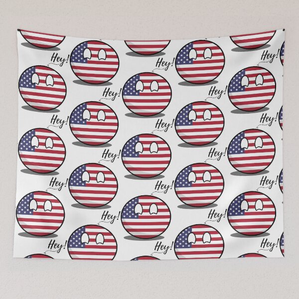 Item preview, USAball countryball says Hey!    designed and sold by BDProcess.