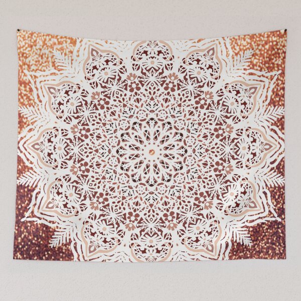 Item preview, Rose Gold Glitter Mandala designed and sold by Savi Singh.