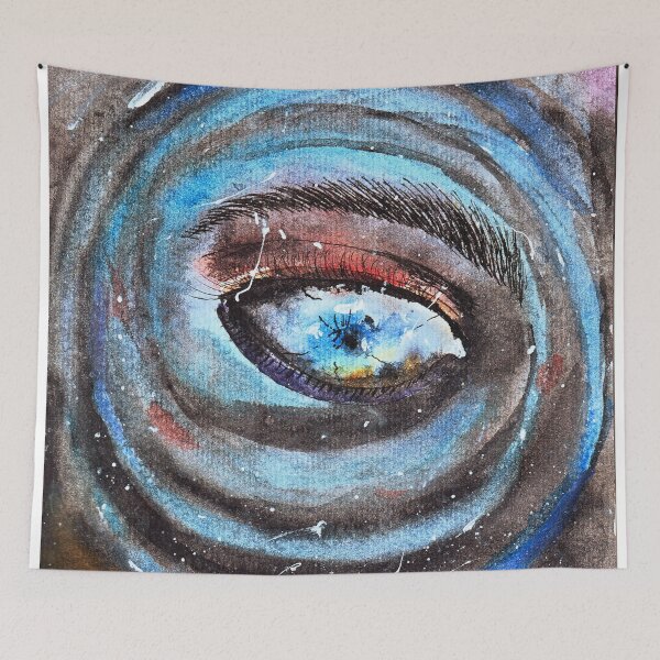 Item preview, Cosmic All-Seeing Eye Swirl - Fantasy Watercolor Illustration designed and sold by Wolshebnaja.