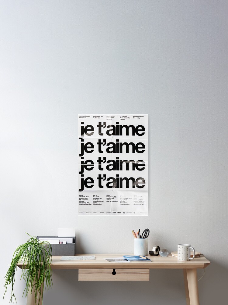 Thumbnail 2 of 3, Poster, je taime iconic designed and sold by DarrylHankins.