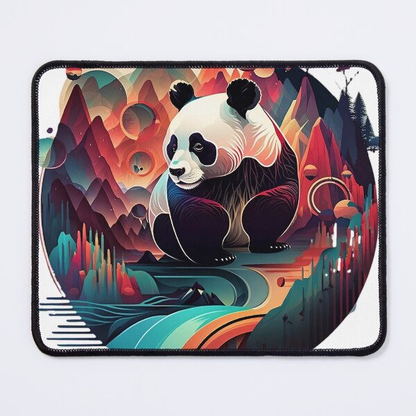 Item preview, Panda in colorful world designed and sold by TooTinyTone.