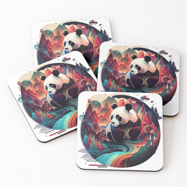 Item preview, Panda in colorful world designed and sold by TooTinyTone.