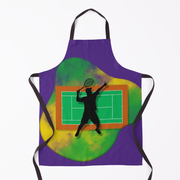 Aperçu de l'œuvre Tennis Serve on Court Background with Wimbledon Colours 1 créée et vendue par Jenson Major.