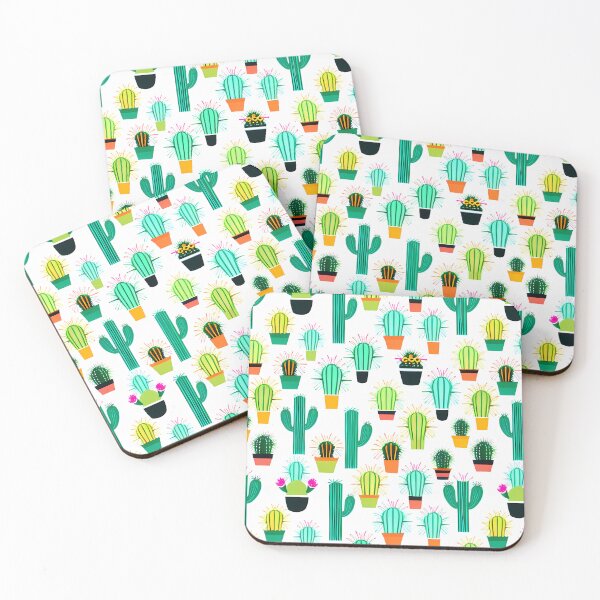 Item preview, Cacti Pattern – Colorful Potted Cactus Drawings designed and sold by worldofwhisper.