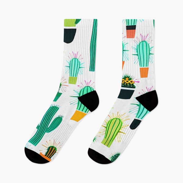 Item preview, Cacti Pattern – Colorful Potted Cactus Drawings designed and sold by worldofwhisper.