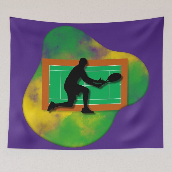 Item preview, Tennis Player on Court Background with Wimbledon Colours 2 designed and sold by Jenson Major.