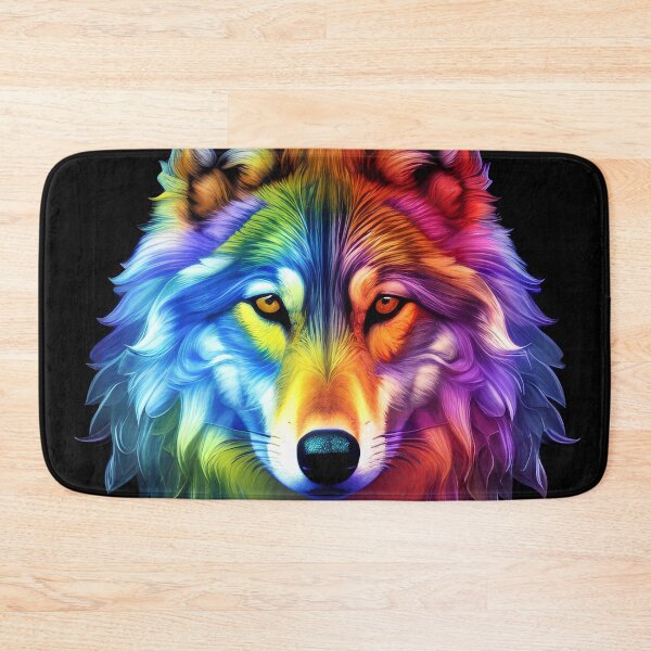 Item preview, Psychedelic Wolf 3, American Indian, Dog, Loyalty, Spirit Guide designed and sold by Rogue-Studio.