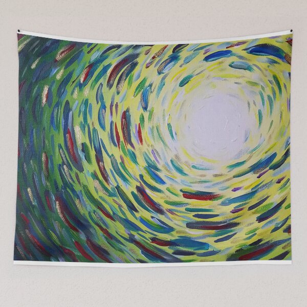 Item preview, Green School of Fish Painting designed and sold by NikkofTime.