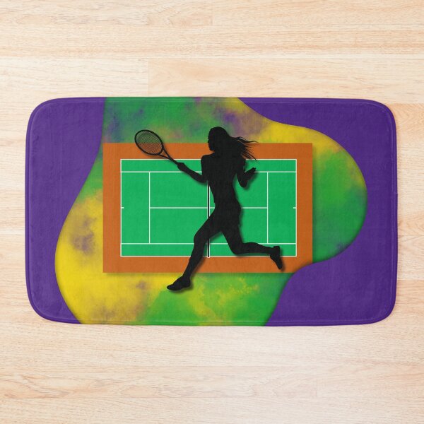 Aperçu de l'œuvre Tennis Player on Court Background with Wimbledon Colours 3 créée et vendue par Jenson Major.