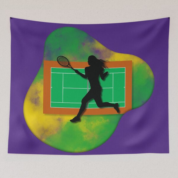 Item preview, Tennis Player on Court Background with Wimbledon Colours 3 designed and sold by Jenson Major.