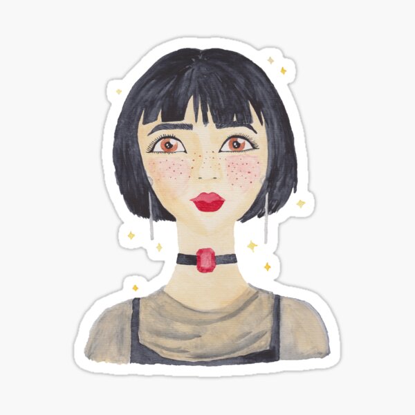 Item preview, Freckled girl with choker designed and sold by steenseltjuhx.