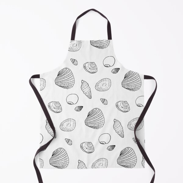 Item preview, Stylish Black White Seashells Pattern designed and sold by NdesignTrend.