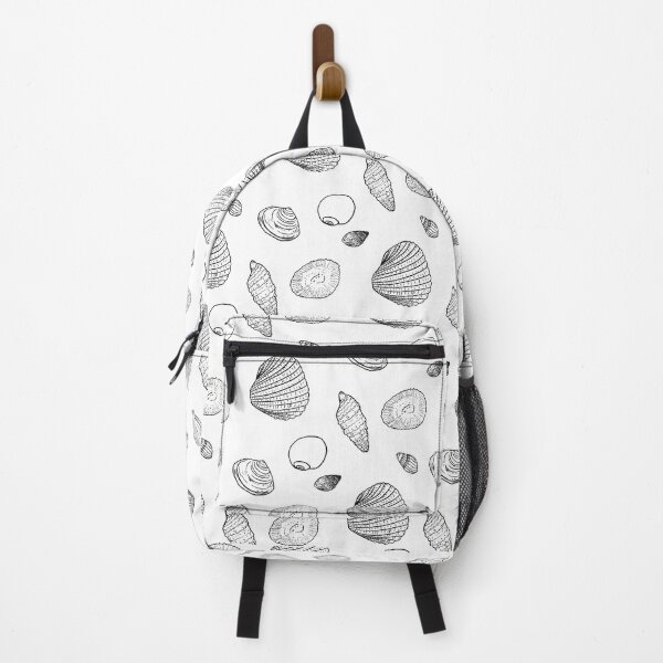 Item preview, Stylish Black White Seashells Pattern designed and sold by NdesignTrend.