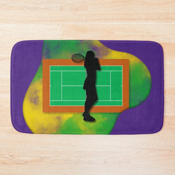 Aperçu de l'œuvre Tennis Player on Court Background with Wimbledon Colours 4 créée et vendue par Jenson Major.