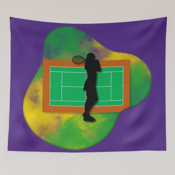 Item preview, Tennis Player on Court Background with Wimbledon Colours 4 designed and sold by Jenson Major.