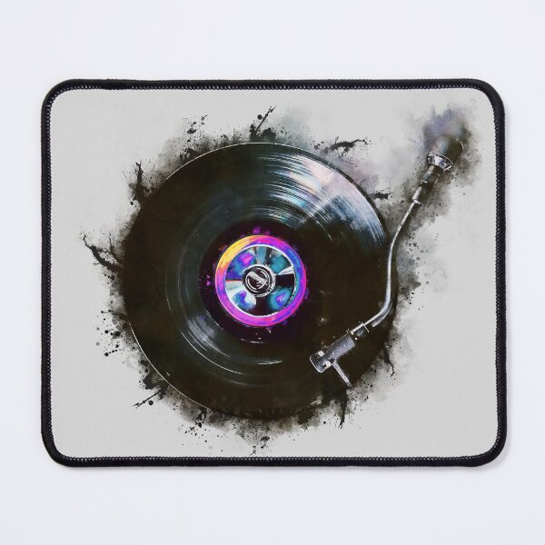 Item preview, Vinyl Record Spinning On Turntable In Watercolor designed and sold by Andreea Eva Herczegh.