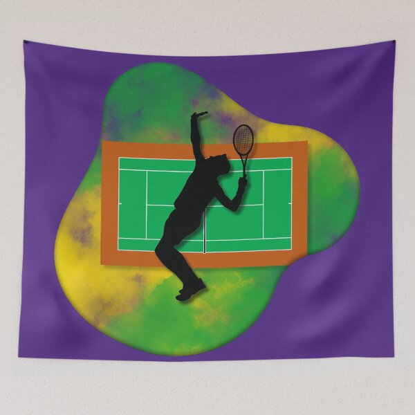 Item preview, Tennis Player on Court Background with Wimbledon Colours 5 designed and sold by Jenson Major.