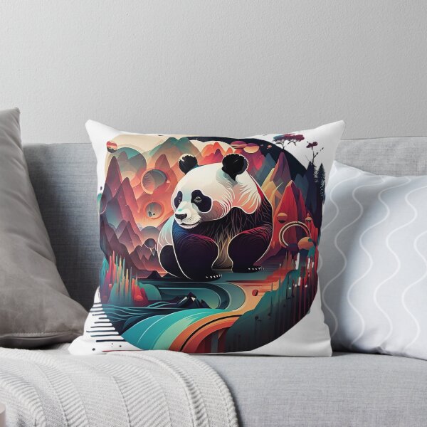 Item preview, Panda in colorful world designed and sold by TooTinyTone.