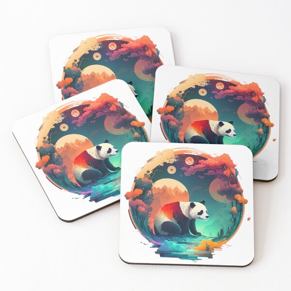 Item preview, Panda in colorful world designed and sold by TooTinyTone.