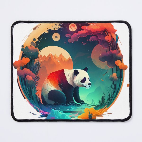 Item preview, Panda in colorful world designed and sold by TooTinyTone.