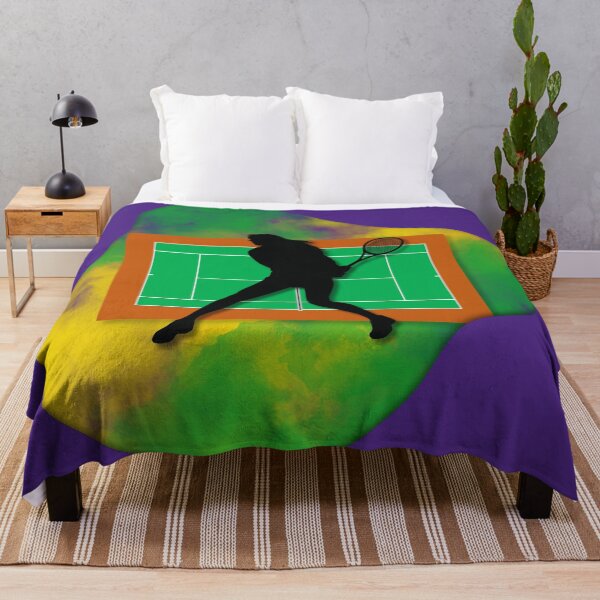 Item preview, Tennis Player on Court Background with Wimbledon Colours 6 designed and sold by Jenson Major.