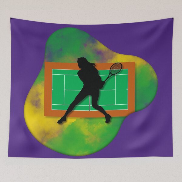 Item preview, Tennis Player on Court Background with Wimbledon Colours 6 designed and sold by Jenson Major.