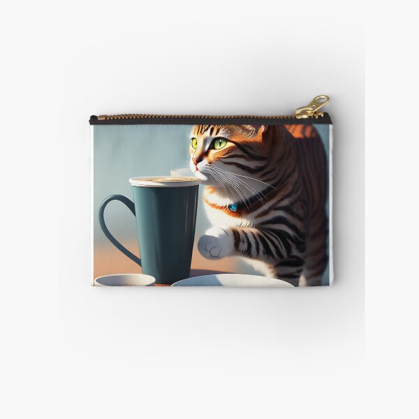 Item preview, Cat drinking a coffee designed and sold by Shopsey.
