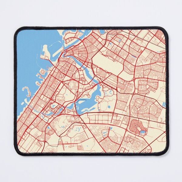 Item preview, Dubai map print | Minimalistic wall art | United Arab Emirates & United Arab Emirates gifts designed and sold by PostersProf1.