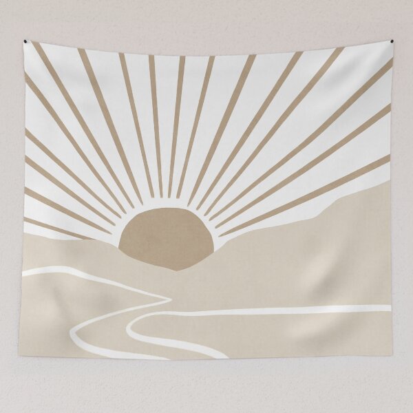 Item preview, Beige mountain sun ladscape designed and sold by Miss-Belle.