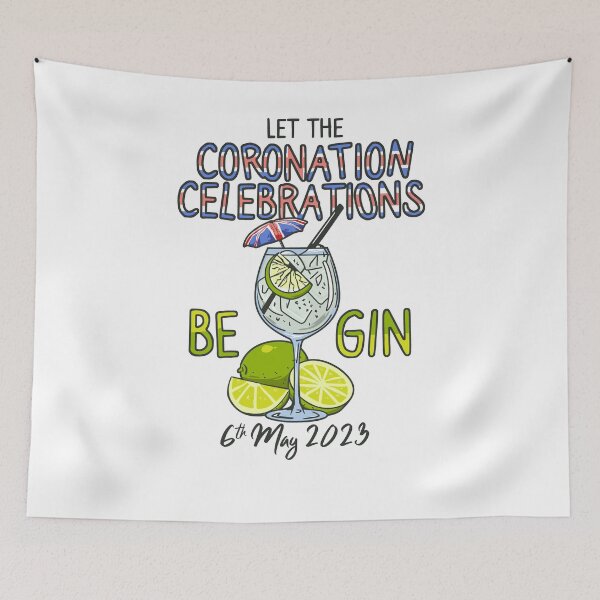 Item preview, The Celebrations Be Gin King Charles Coronation Party designed and sold by Nerd Shizzle.