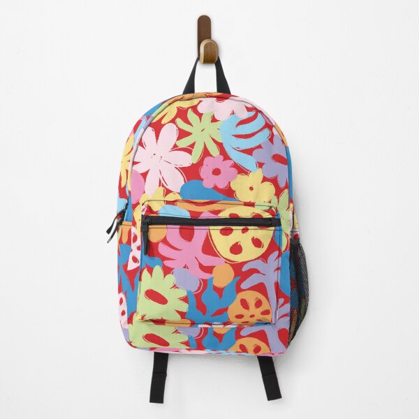 Item preview, MATISSE INSPIRED TROPICAL ISLAND COCONUT GIRL L RED FLORALS AND PALMTREES designed and sold by blomastudios.