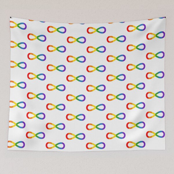 Item preview, rainbow infinity autism and neurodivergent symbol designed and sold by lena-makes-art.