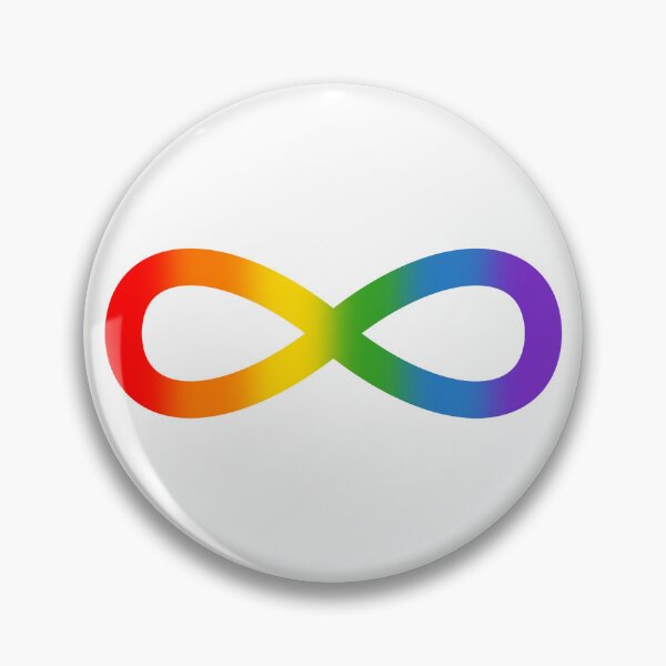 Item preview, rainbow infinity autism and neurodivergent symbol designed and sold by lena-makes-art.