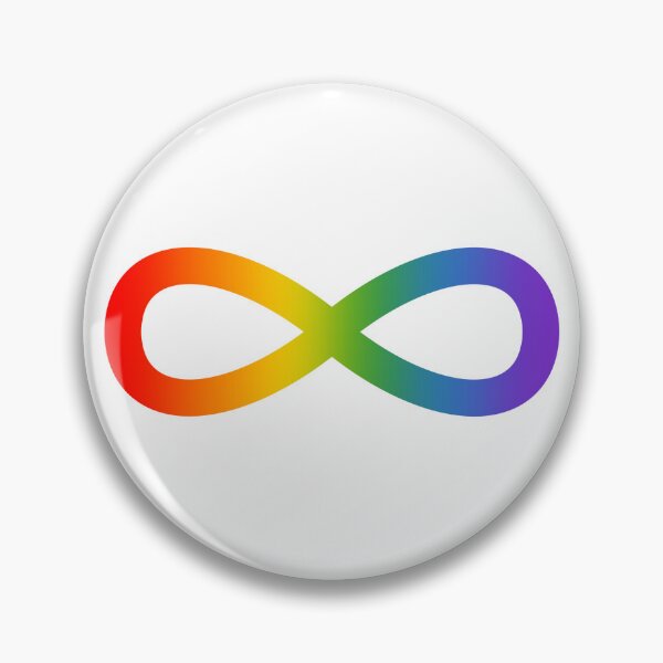 Item preview, rainbow infinity autism and neurodivergent symbol designed and sold by lena-makes-art.