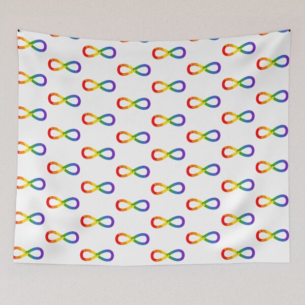 Item preview, rainbow infinity autism and neurodivergent symbol designed and sold by lena-makes-art.
