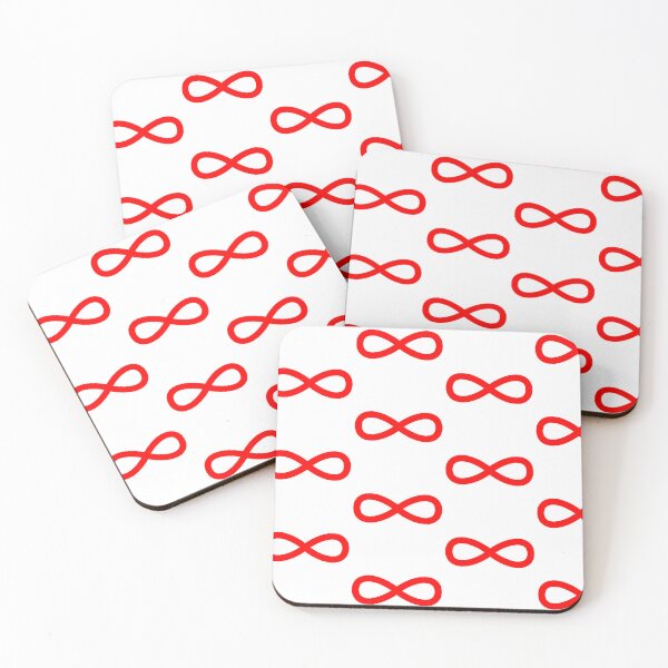 Item preview, red infinity autism and neurodivergent symbol designed and sold by lena-makes-art.