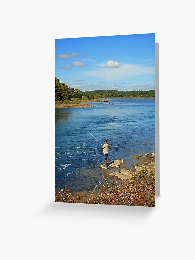Thumbnail 1 of 2, Greeting Card, www.lizgarnett.com ... Fishing, Golfe du Morbihan, Brittany, France designed and sold by lizgarnett.