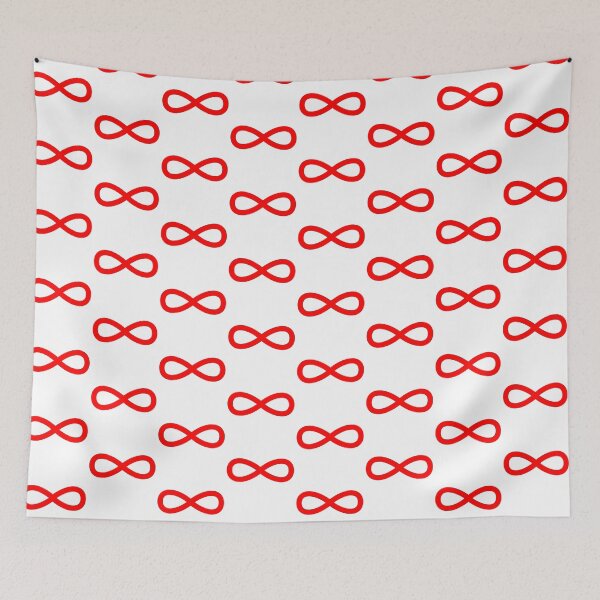 Item preview, red infinity autism and neurodivergent symbol designed and sold by lena-makes-art.