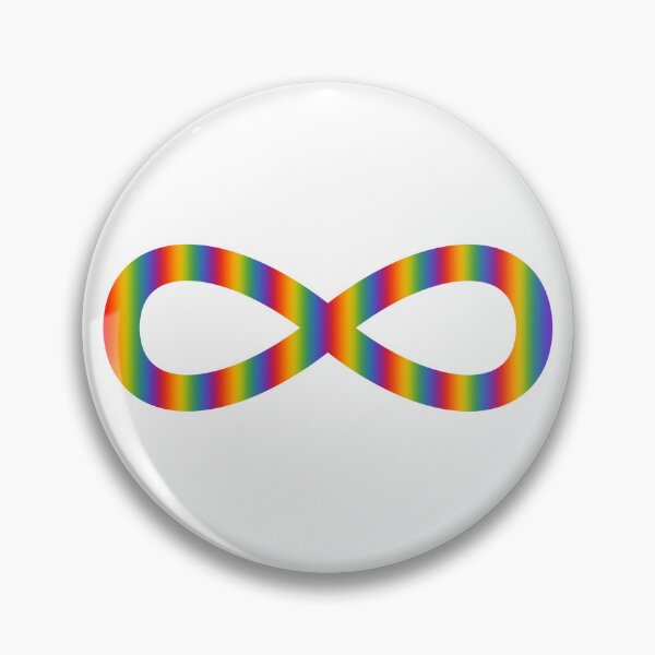 Item preview, rainbow infinity autism and neurodivergent symbol designed and sold by lena-makes-art.