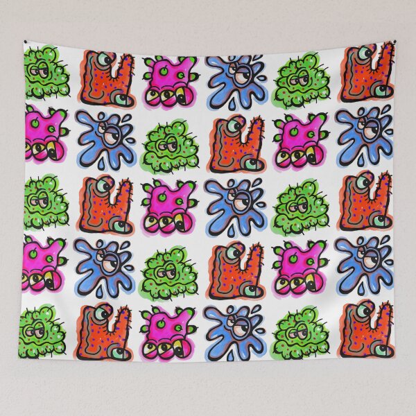 Item preview, Watercolor Doodle Germs designed and sold by Prawny.