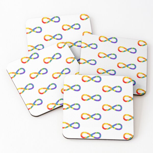 Item preview, rainbow infinity autism and neurodivergent symbol designed and sold by lena-makes-art.