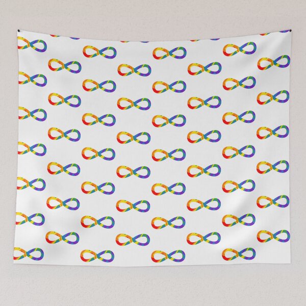 Item preview, rainbow infinity autism and neurodivergent symbol designed and sold by lena-makes-art.