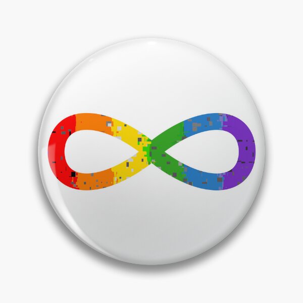 Item preview, rainbow infinity autism and neurodivergent symbol designed and sold by lena-makes-art.